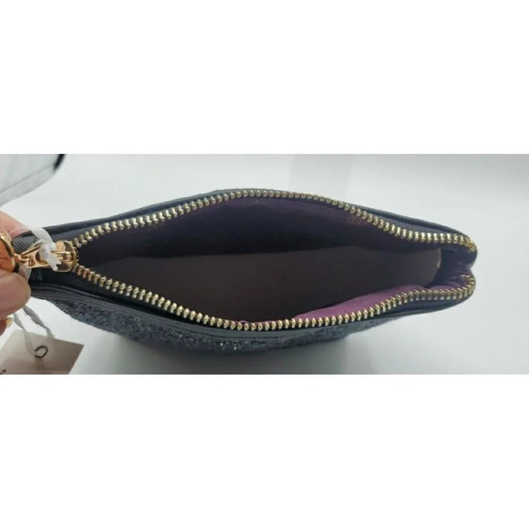 Stephanie Johnson Hollywood Black Laura Small Trapezoid Bag Make Up Bag NWT - Picture 4 of 7